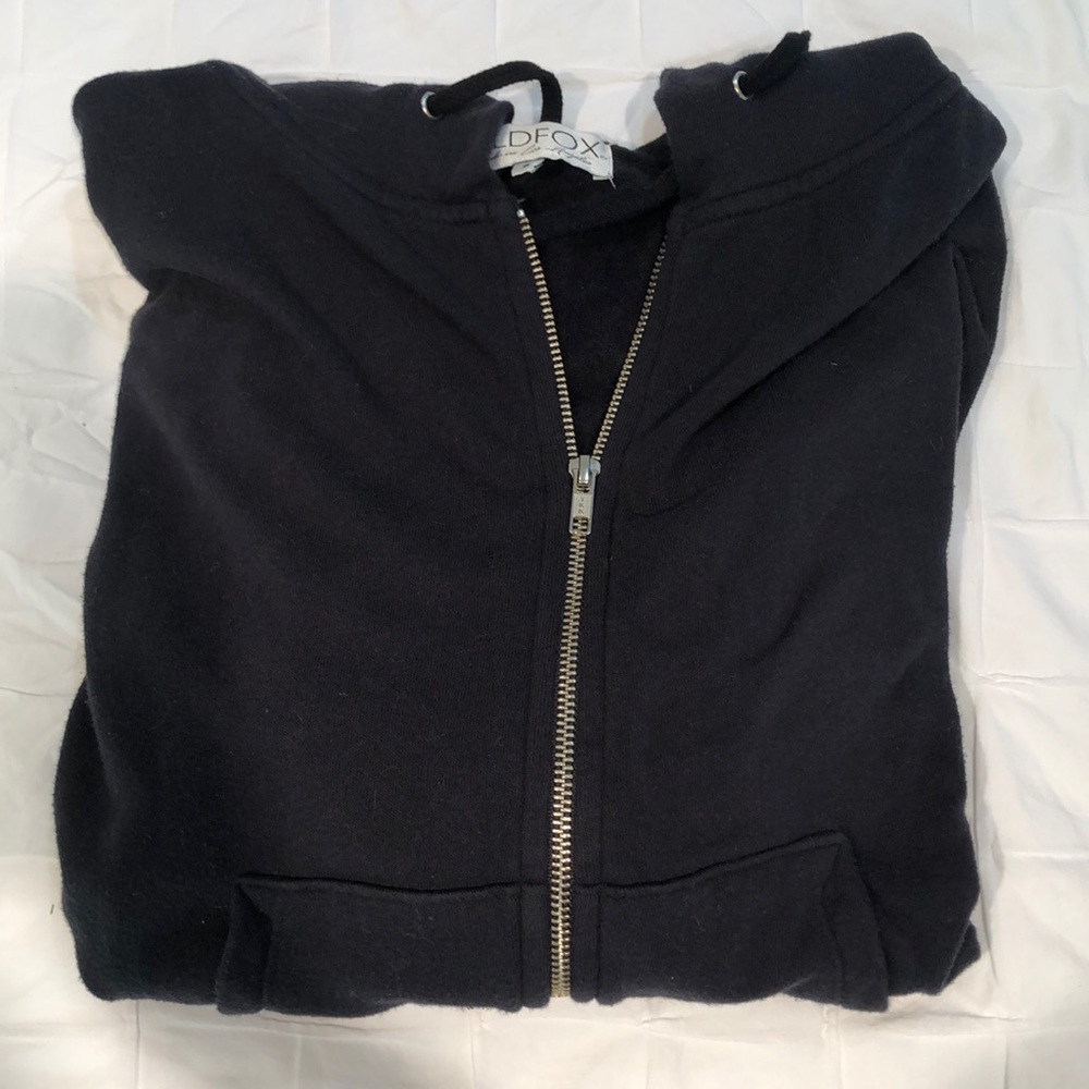 Wildfox Black Rainbow Zip-Up